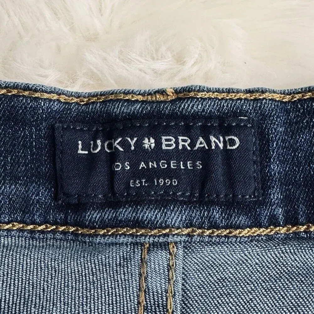Lucky Brand Jeans Men's 410 Athletic Straight 38x34 Measure 39x33 Blue Stretch